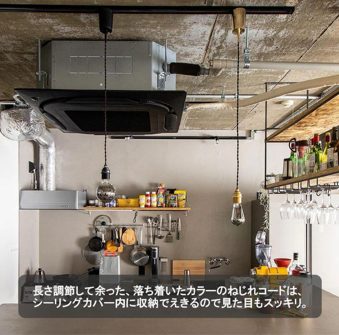 1灯ペンダントライト　黒　3台セット販売　LED電球付き