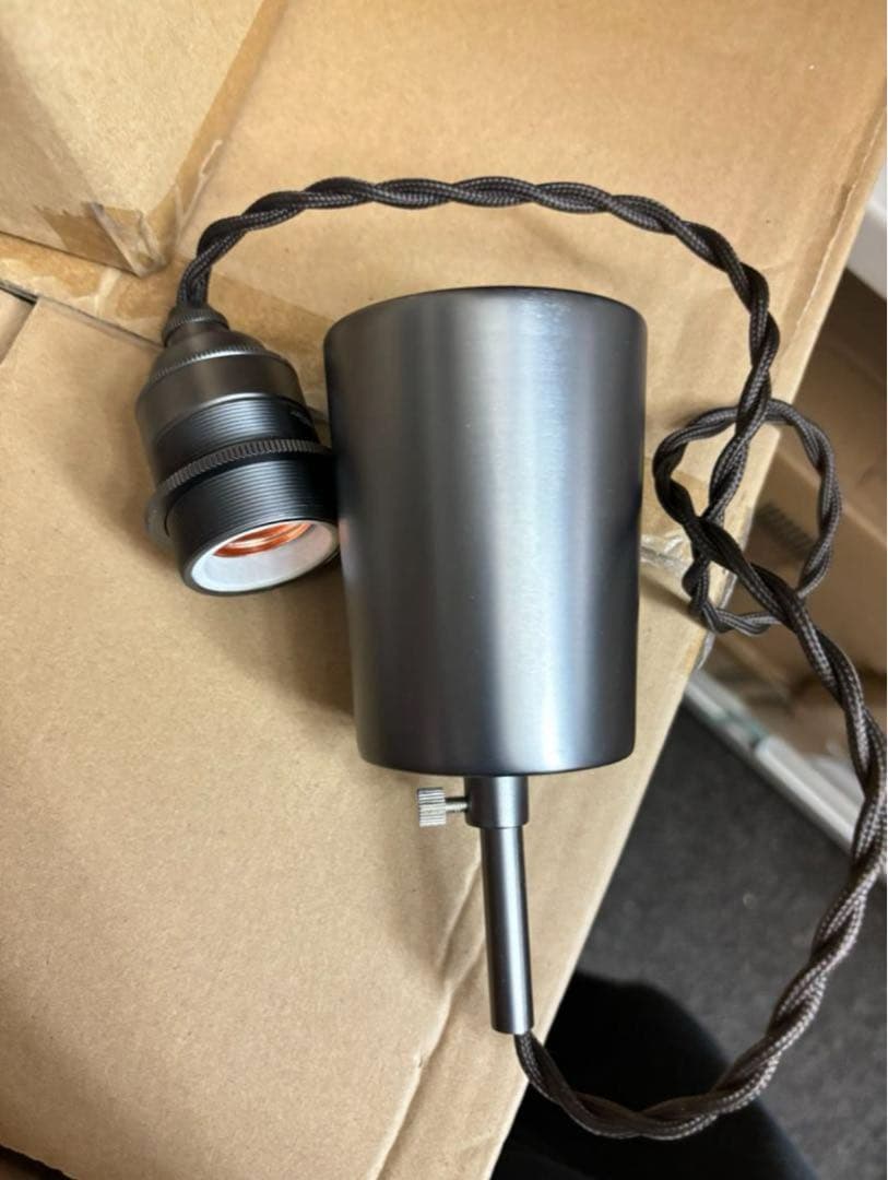 1灯ペンダントライト　黒　3台セット販売　LED電球付き
