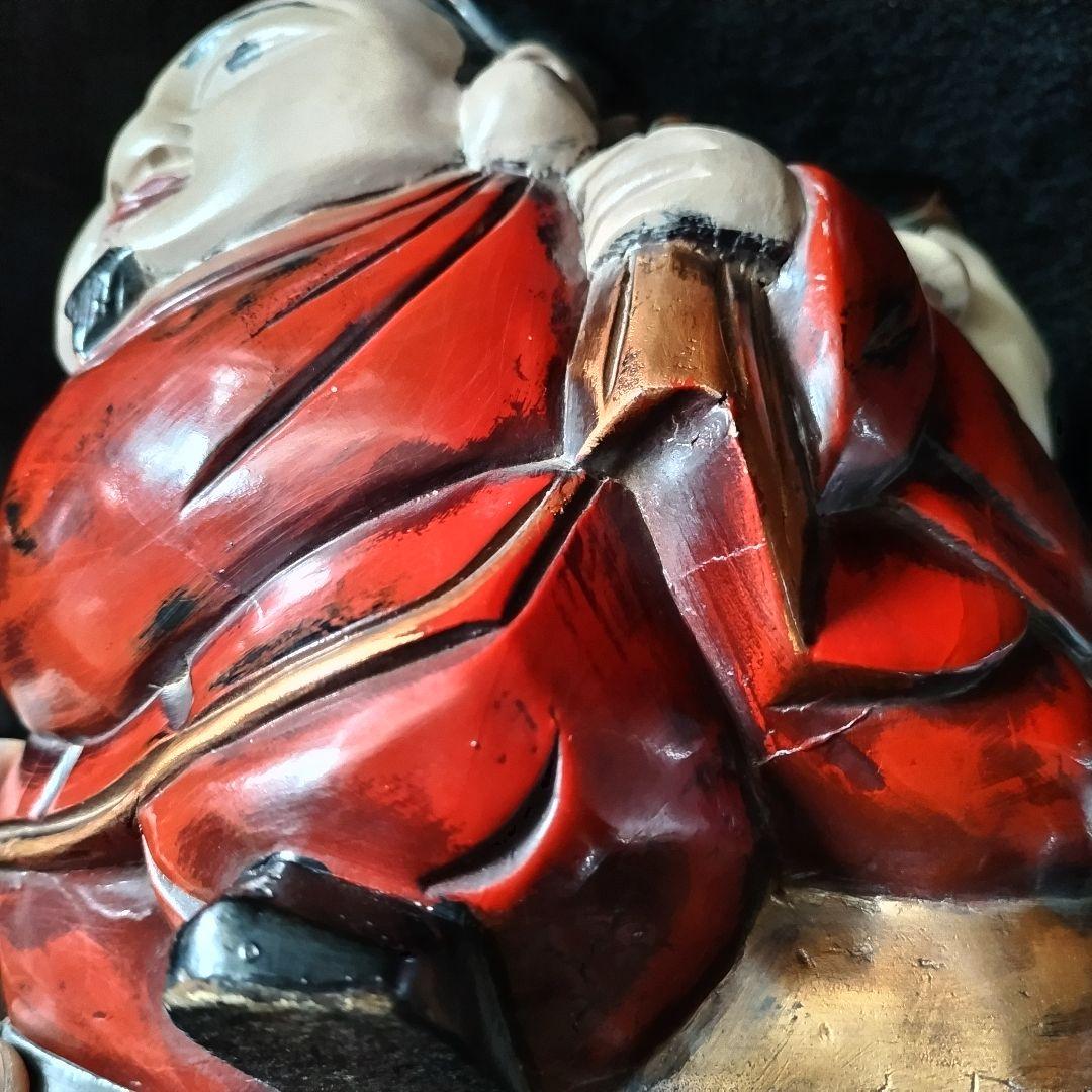 三面大黒天 木製 時代物 骨董品