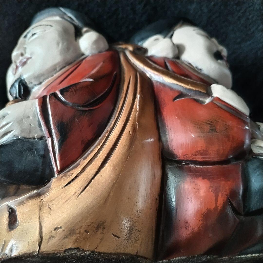 三面大黒天 木製 時代物 骨董品