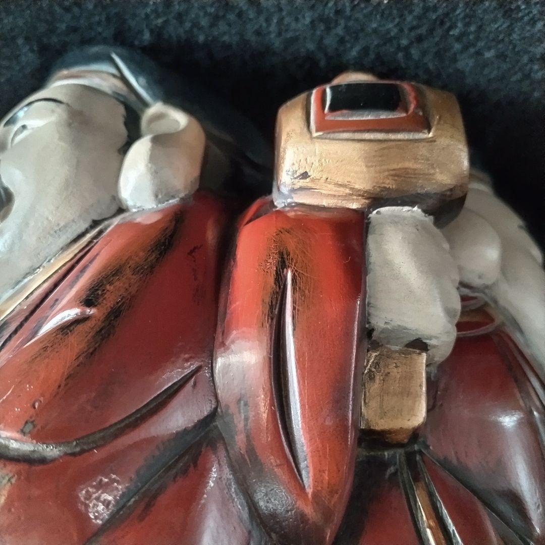 三面大黒天 木製 時代物 骨董品