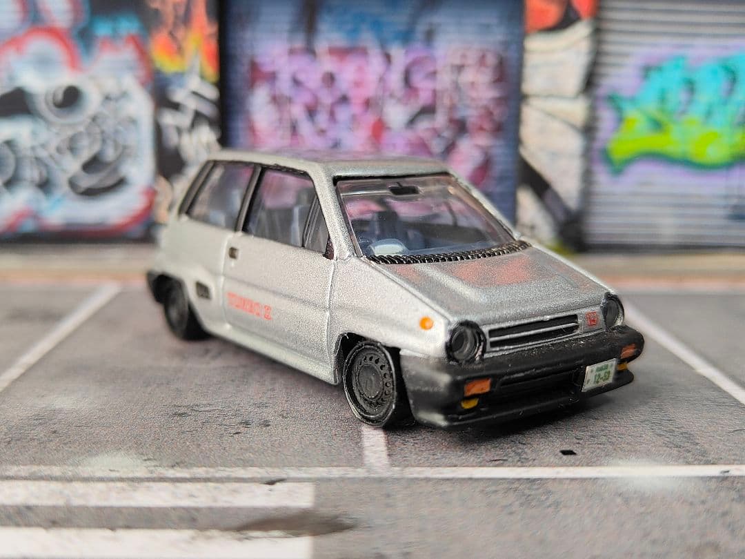 トミカ改造 ホンダ シティ 塗装 プレミアム 深リム ホットウィール