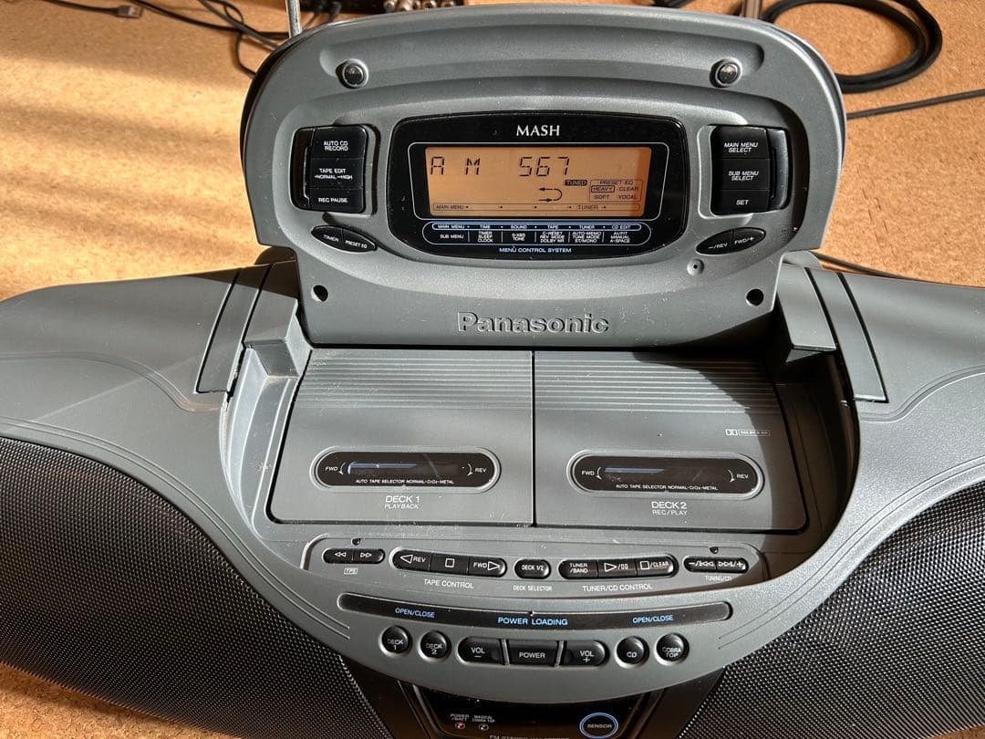 Panasonic RX-DT75 CDラジカセ テープ片側不具合