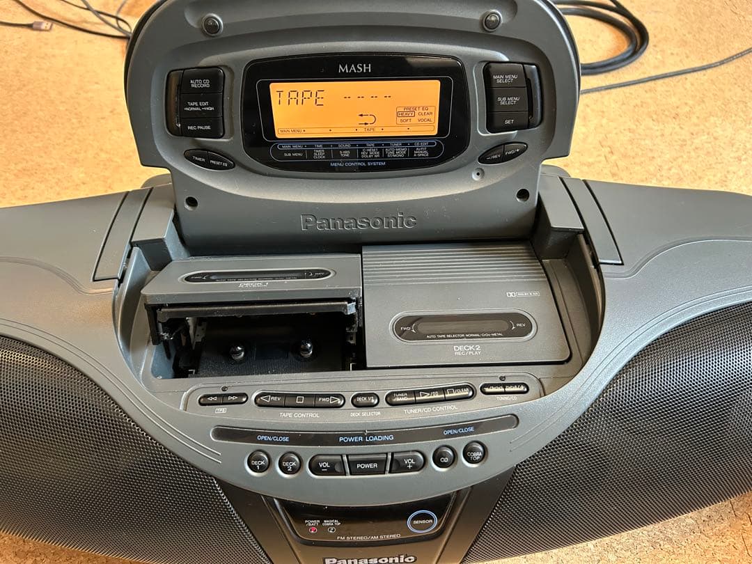 Panasonic RX-DT75 CDラジカセ テープ片側不具合