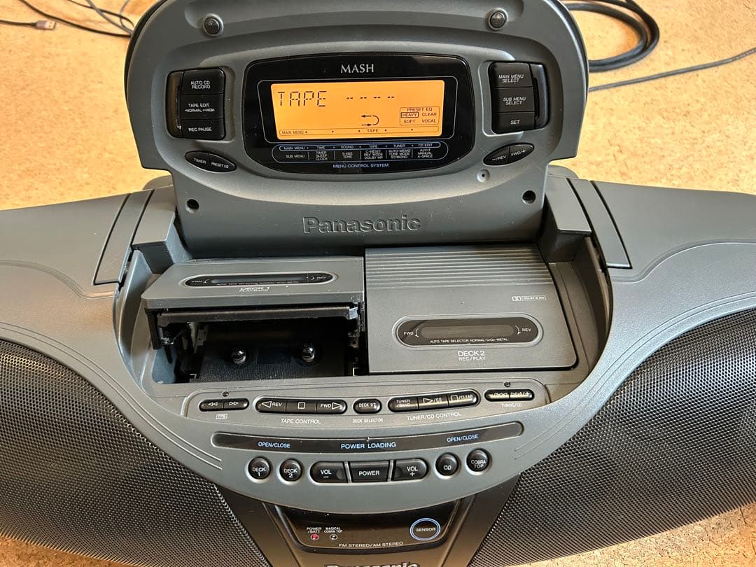 Panasonic RX-DT75 CDラジカセ テープ片側不具合