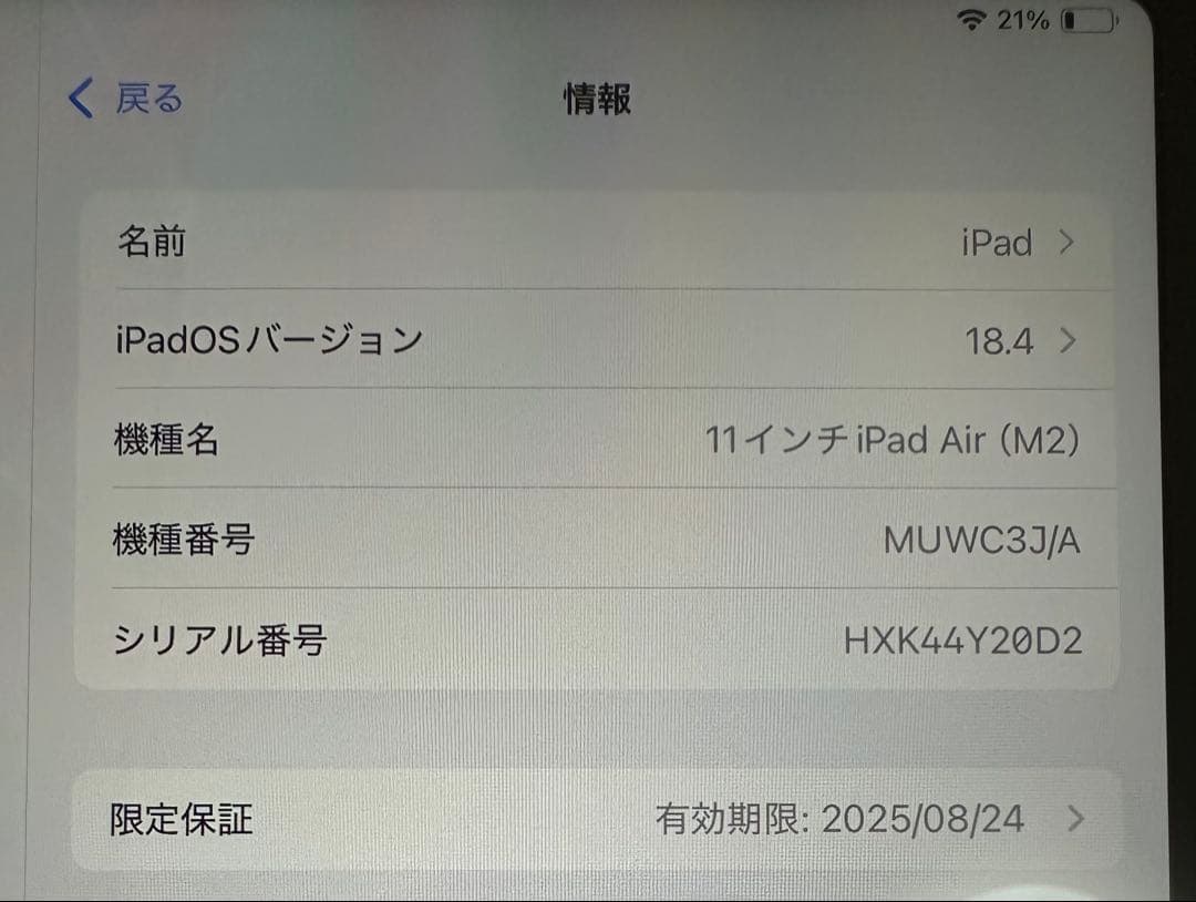 Apple iPad Air シルバー　M2 iFaceケース付き