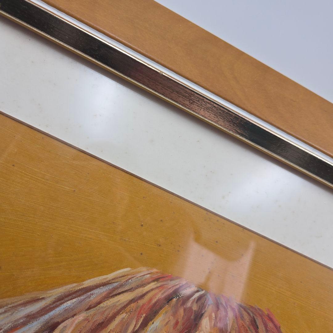 富士山 絵画 額入り 油彩風 風景画 インテリア アート レトロ 大判 装飾