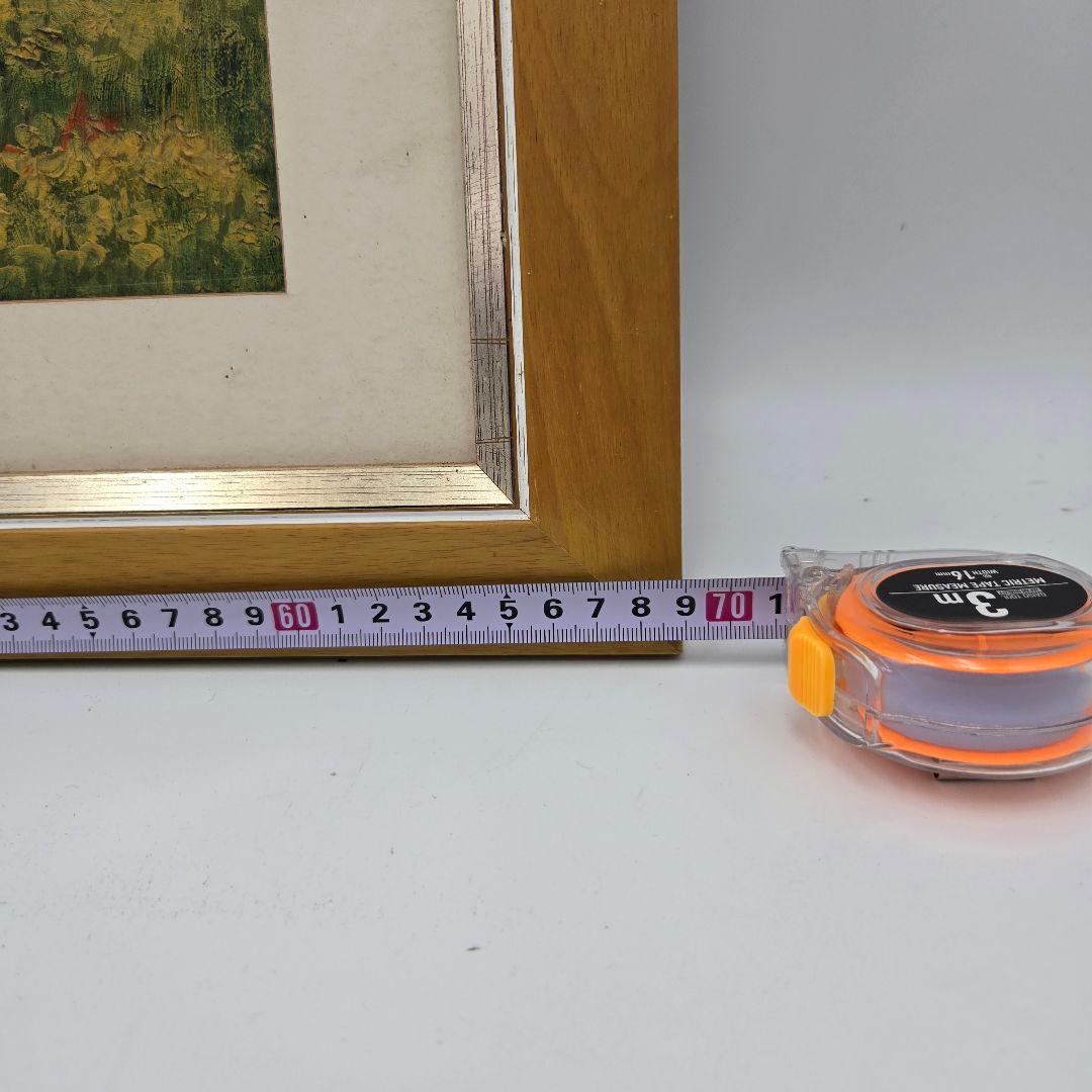 富士山 絵画 額入り 油彩風 風景画 インテリア アート レトロ 大判 装飾