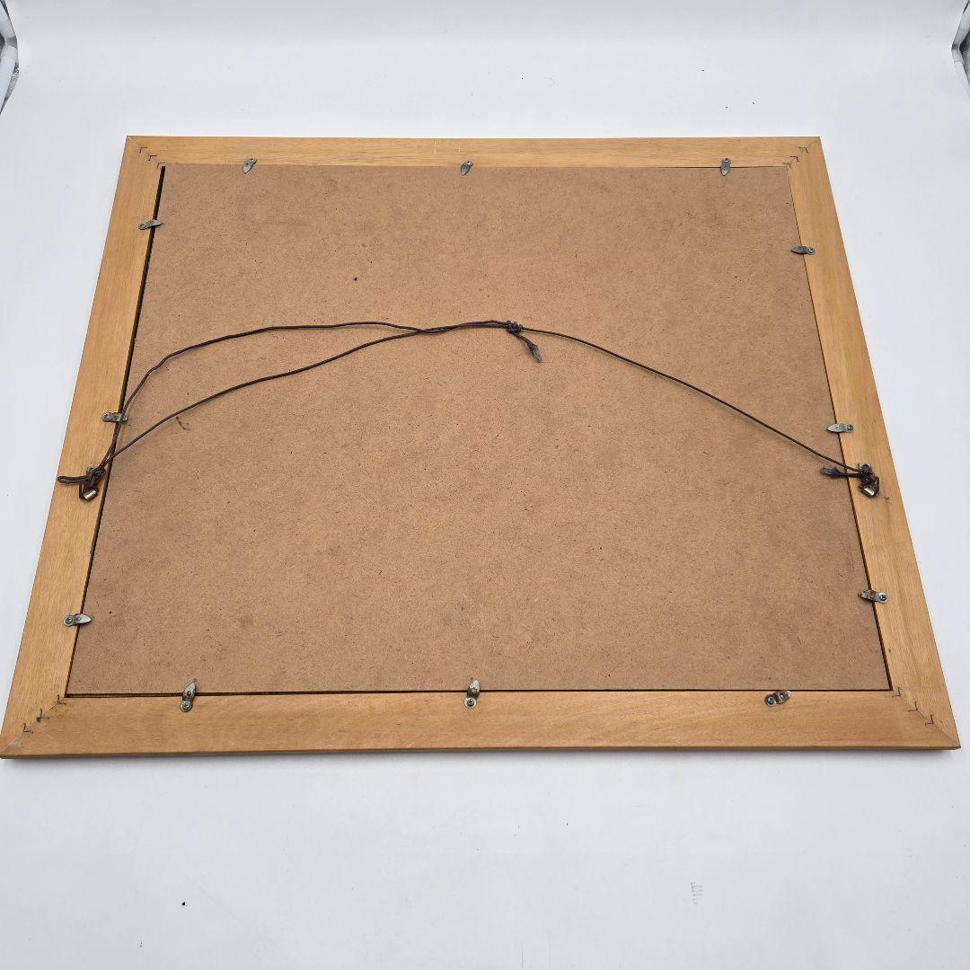 富士山 絵画 額入り 油彩風 風景画 インテリア アート レトロ 大判 装飾