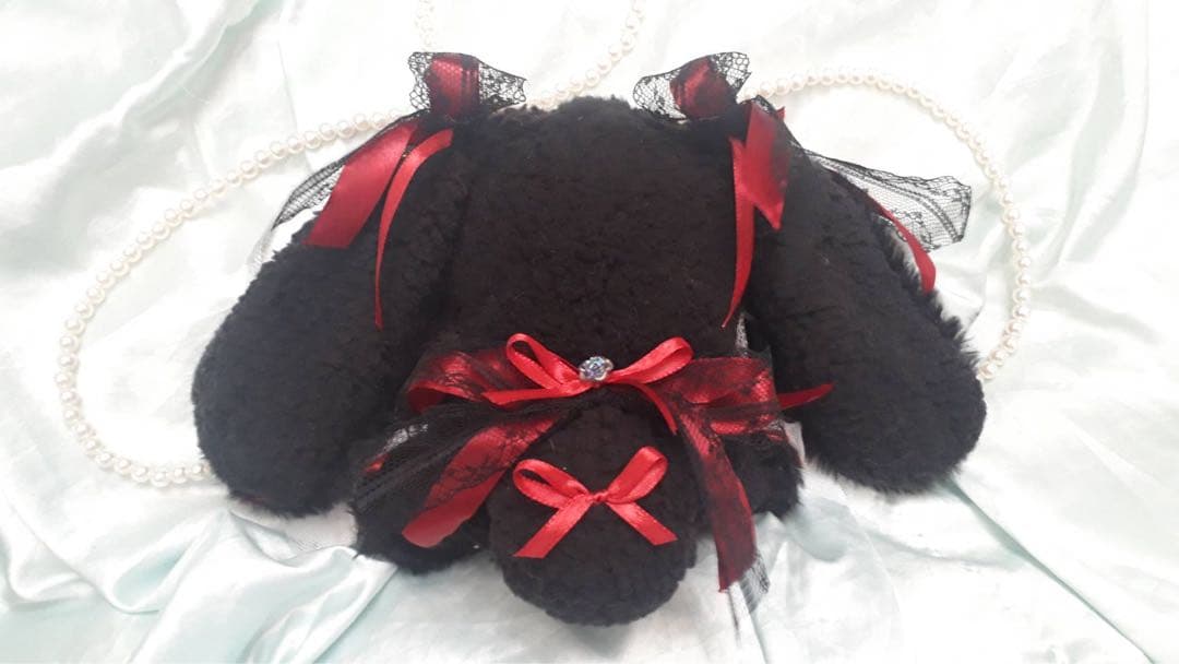 Ruu様ぬい服ふわふわ うさ耳 お座り 着ぐるみ 16cm 推しぬい にじぬい