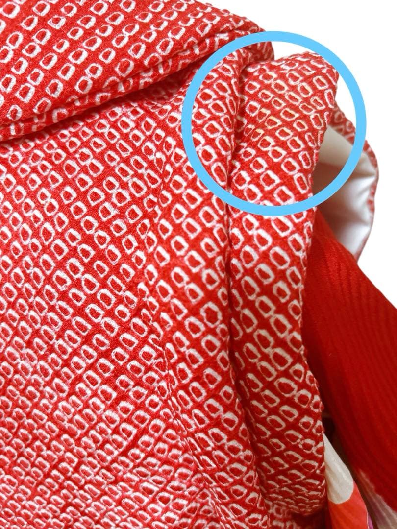 人気の総絞り被布♡七五三　3歳　フルセット　一式　赤系　正絹セット