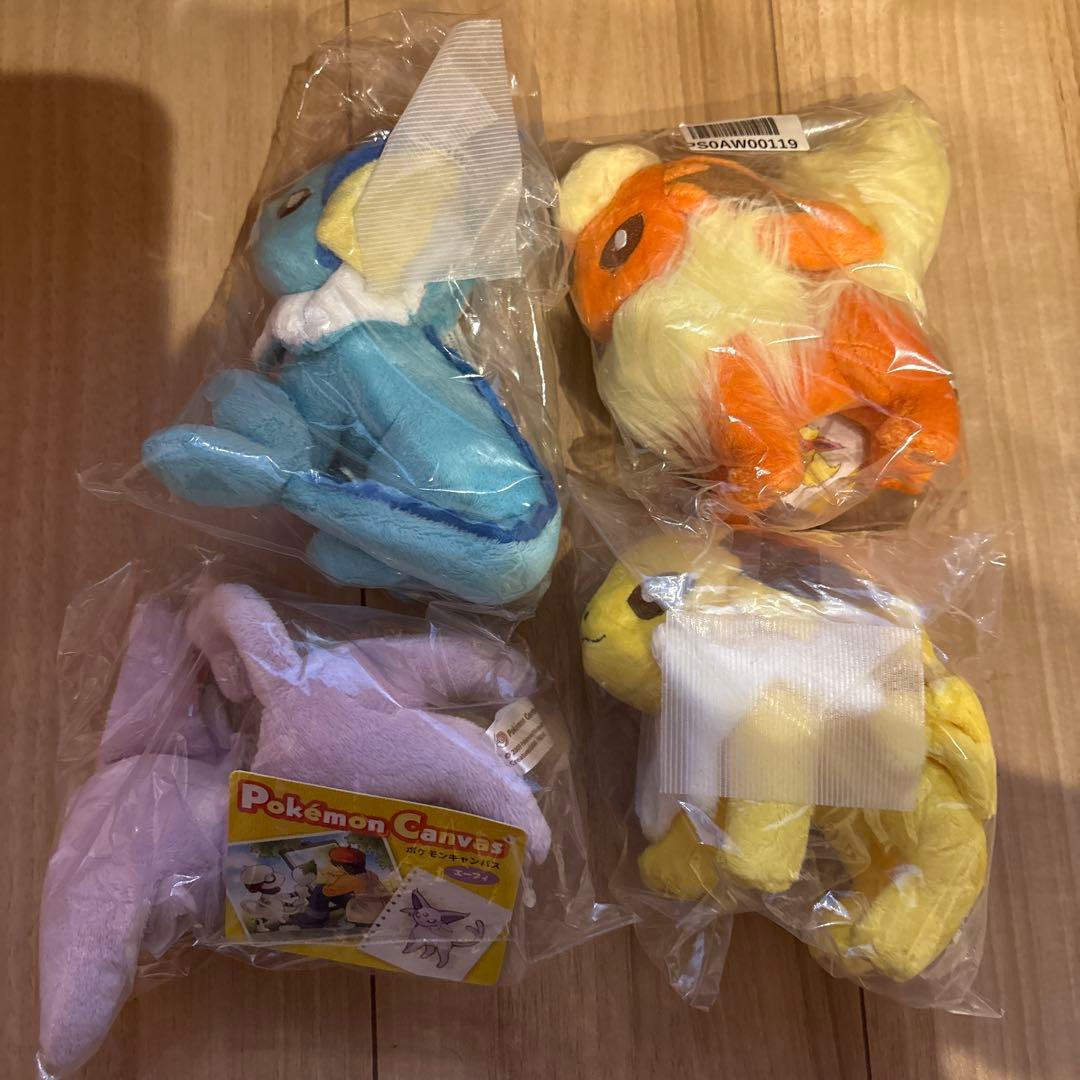 ポケモン ぬいぐるみ キャンバス シャワーズ ブースター サンダース エーフィ