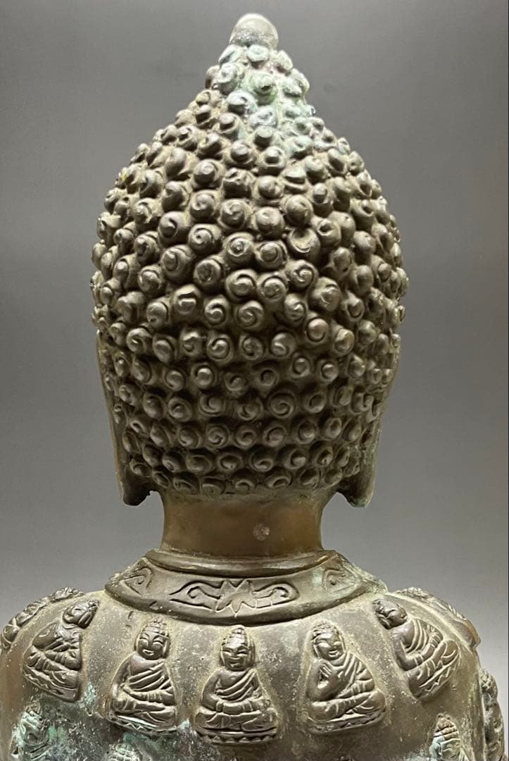 合掌菩薩像坐像　仏像　如来　細密細工　銅製　w719