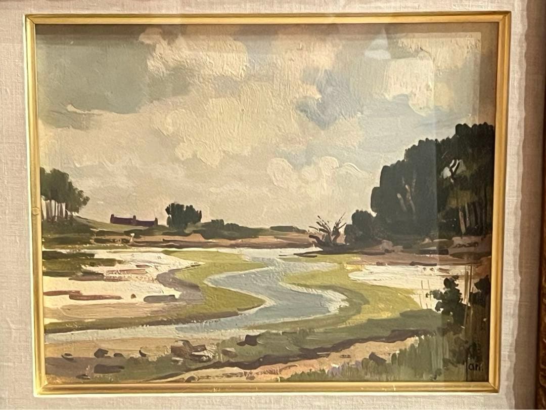 ヤン作 レスコニール＊風景画/額縁