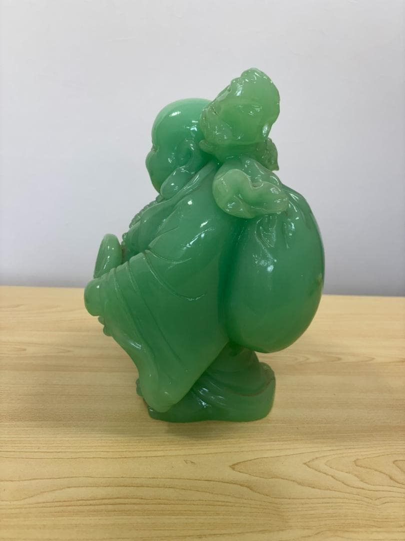 七福神 翡翠 布袋様 置物 縁起物 厄除け 布袋尊 子宝 商売繁盛 開運 風水