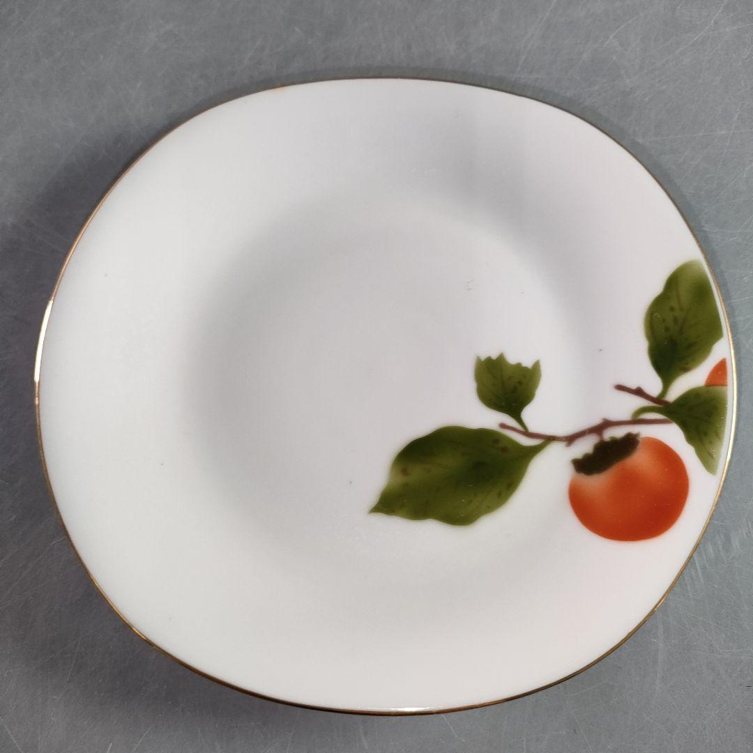 A1341-1/有田焼/深川製磁/果実文銘々皿 苺皿6客・柿皿5客/懐石道具/