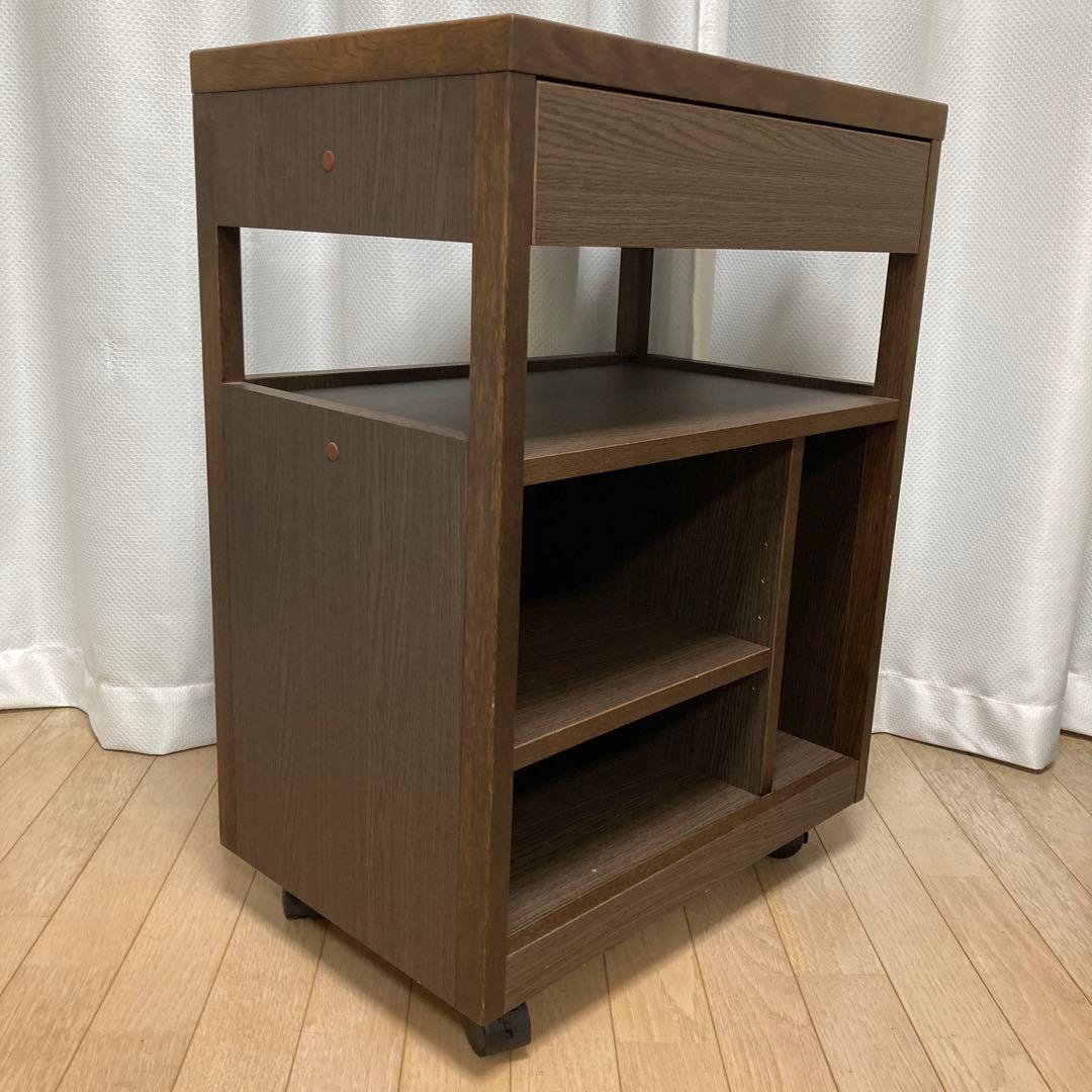 カリモク家具［ボナシェルタ］デスクワゴン／マルチワゴン フック／キャスター付