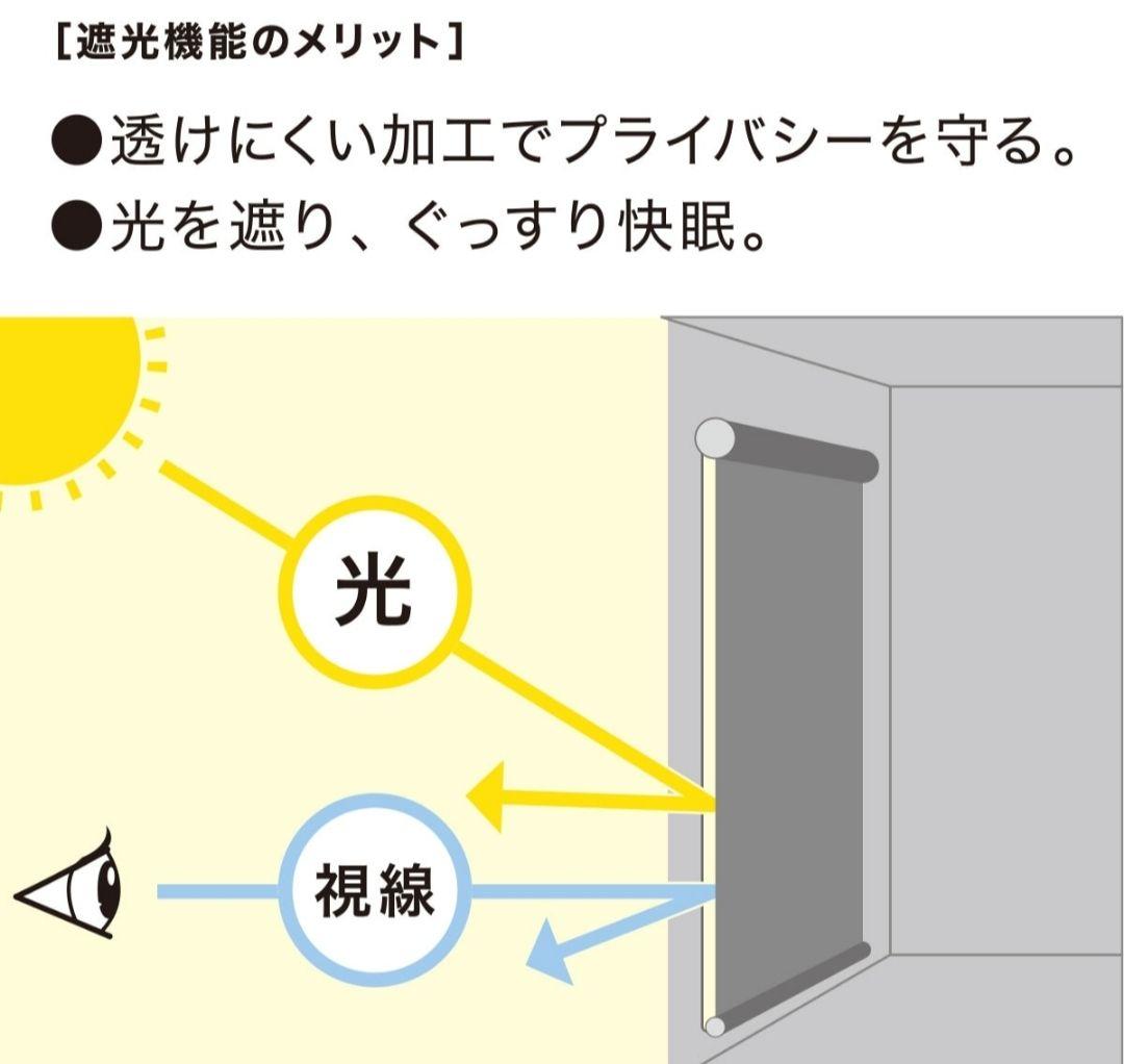 《新品未使用》ニトリ 遮光・消臭ロールスクリーン アイボリー 165×220cm
