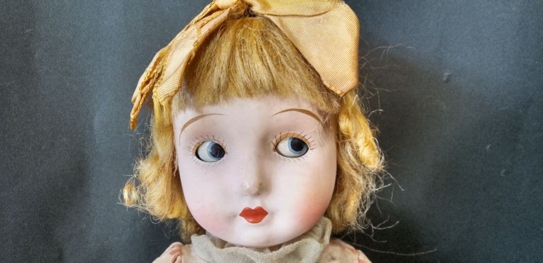 三越ドール　フラーティアイ　大正　昭和　サクラビスク　人形