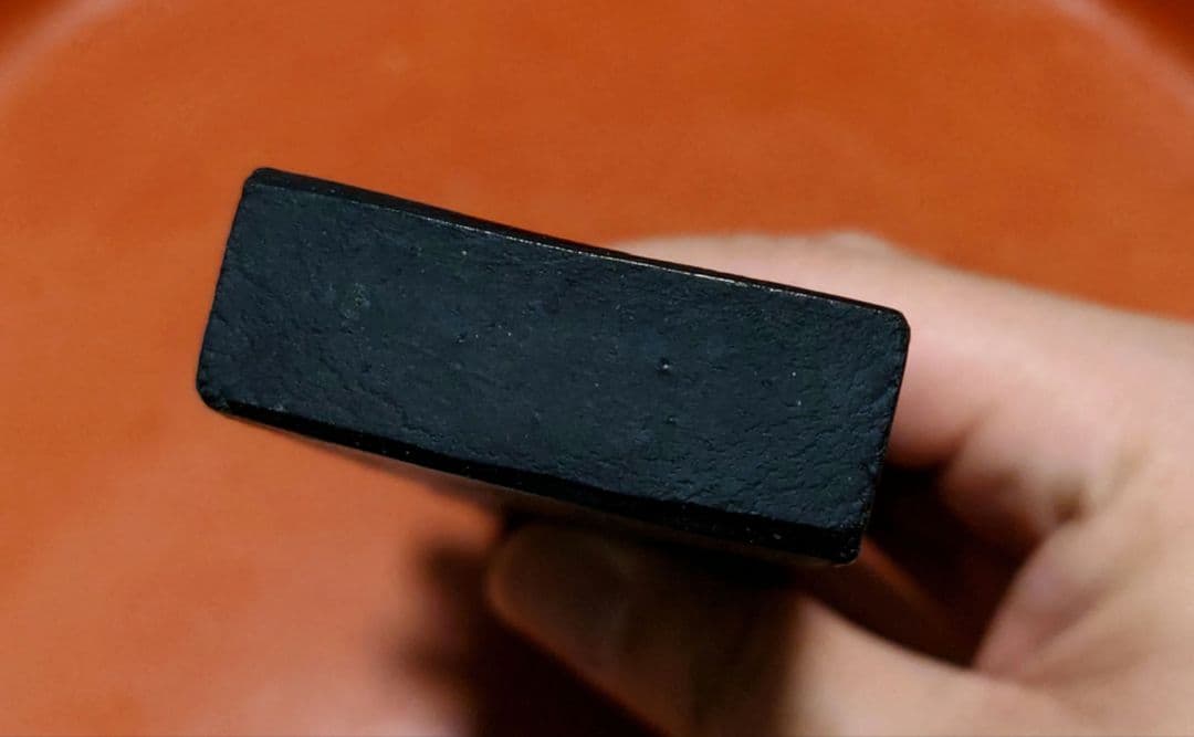 明治〜戦前墨　青墨　10丁型　龍清？　漱金　金巻　唐墨　147g