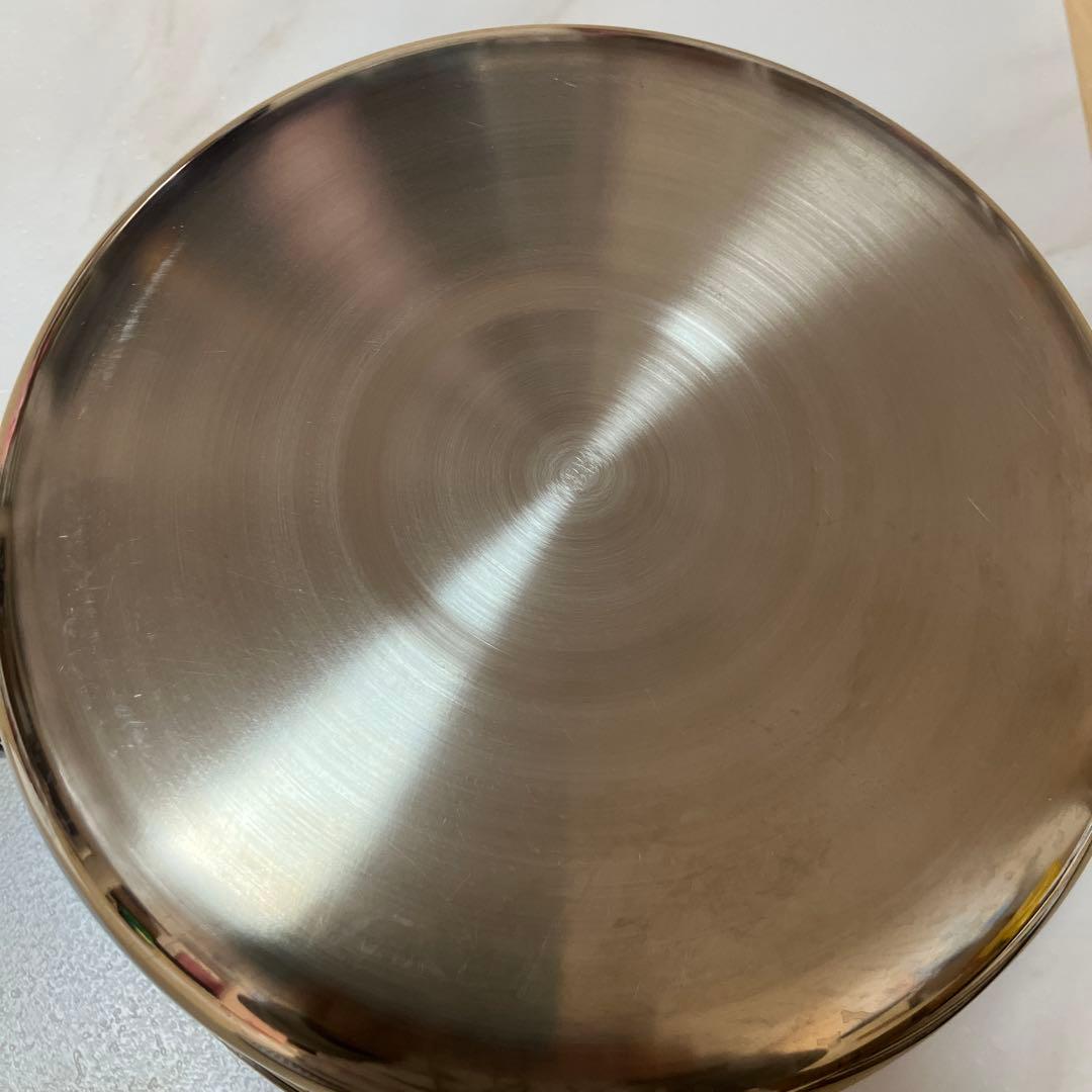 シモリュウ 18-10 電磁対応 エクストラ 深型 両手鍋 26cm 霜龍器物