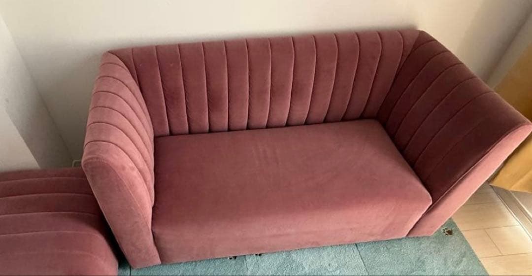 シュエット ソファ 2S ピンク　フランフラン