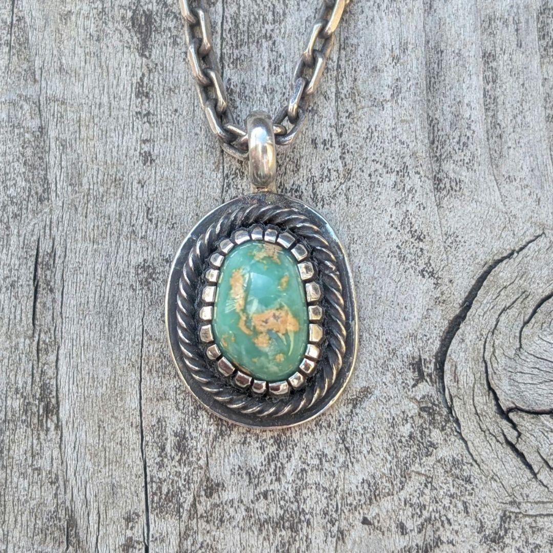 ハンドメイドのターコイズトップ　ペンダントトップ