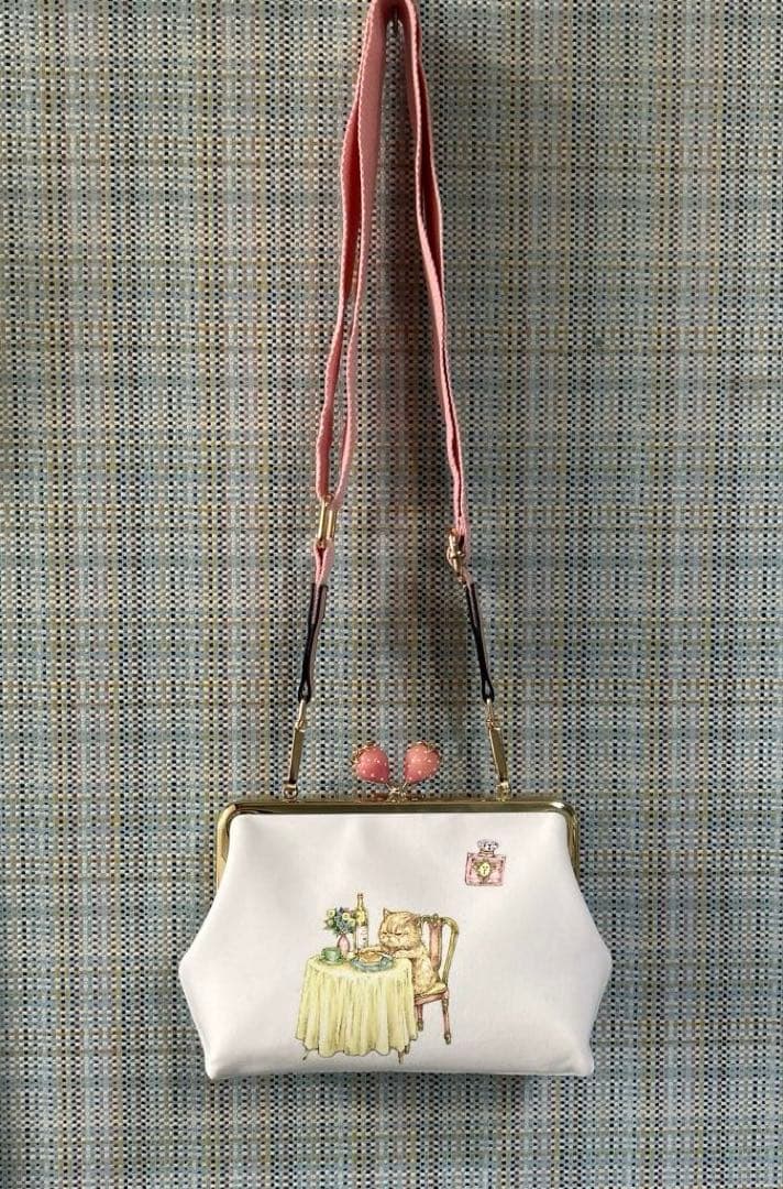 1998.ハンドメイド　18cm底板付きがま口バッグ　フランシュリッペ