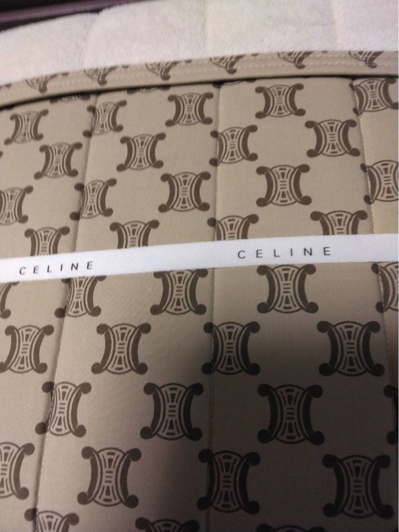 未使用【セリーヌ CELINE】リバーシブルパッドシーツ マカダム柄総柄 パイル