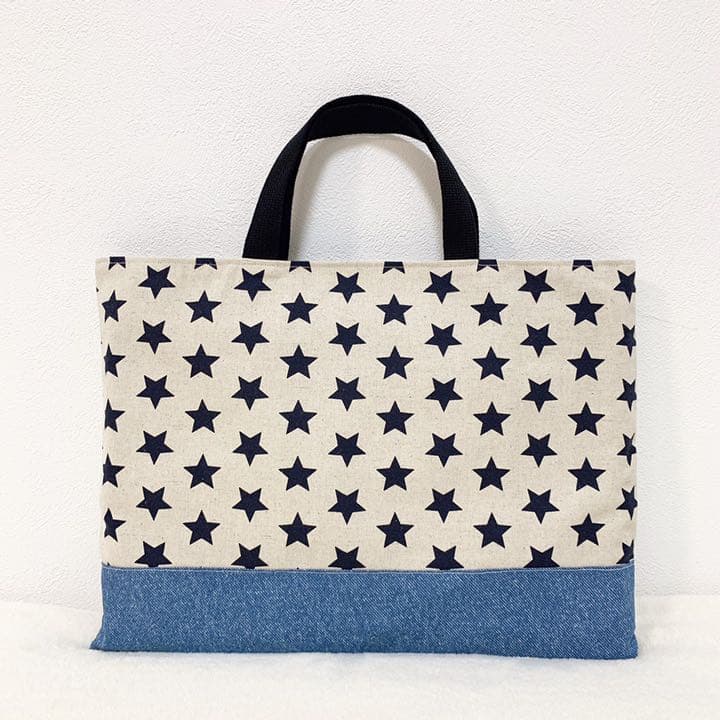 送料無料❤【入園・入学】高学年まで使えるシンプルデニム×星柄お買い得5点セット