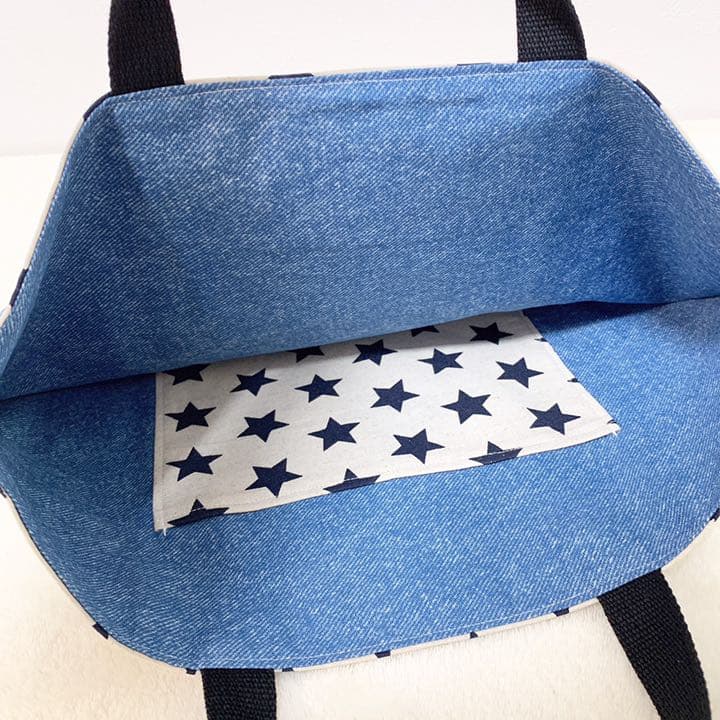 送料無料❤【入園・入学】高学年まで使えるシンプルデニム×星柄お買い得5点セット