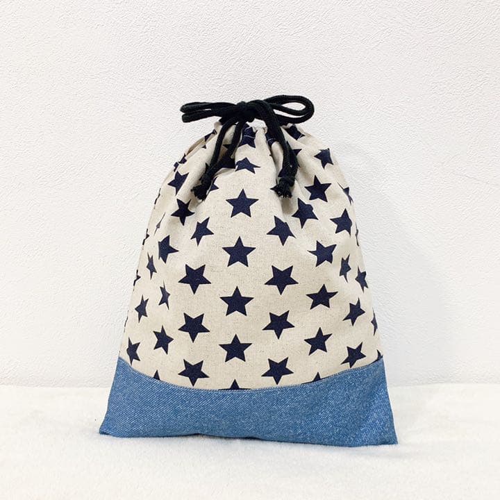 送料無料❤【入園・入学】高学年まで使えるシンプルデニム×星柄お買い得5点セット