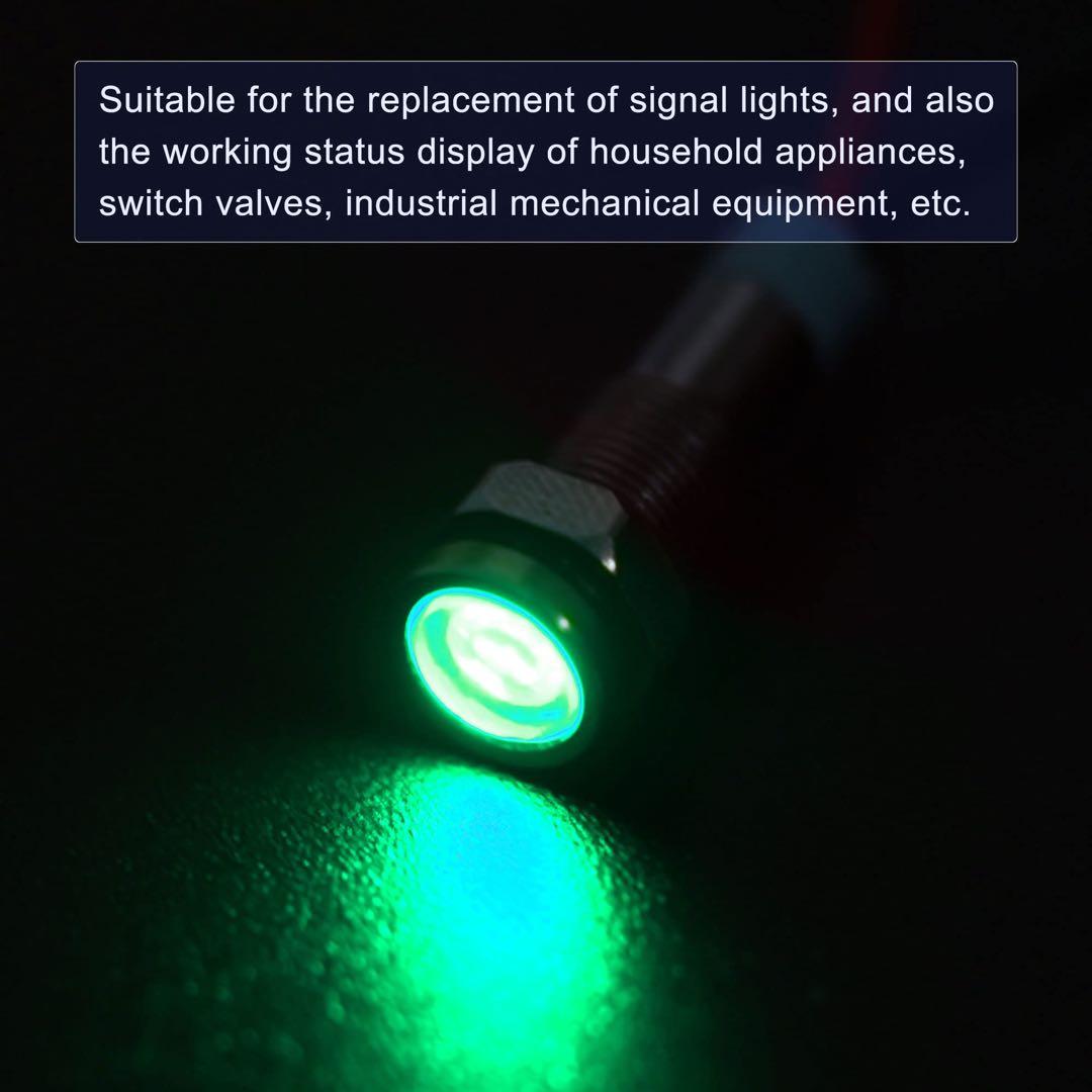 uxcell 信号表示灯 AC/DC 24V 6 mm ケーブル付き 照明 工具