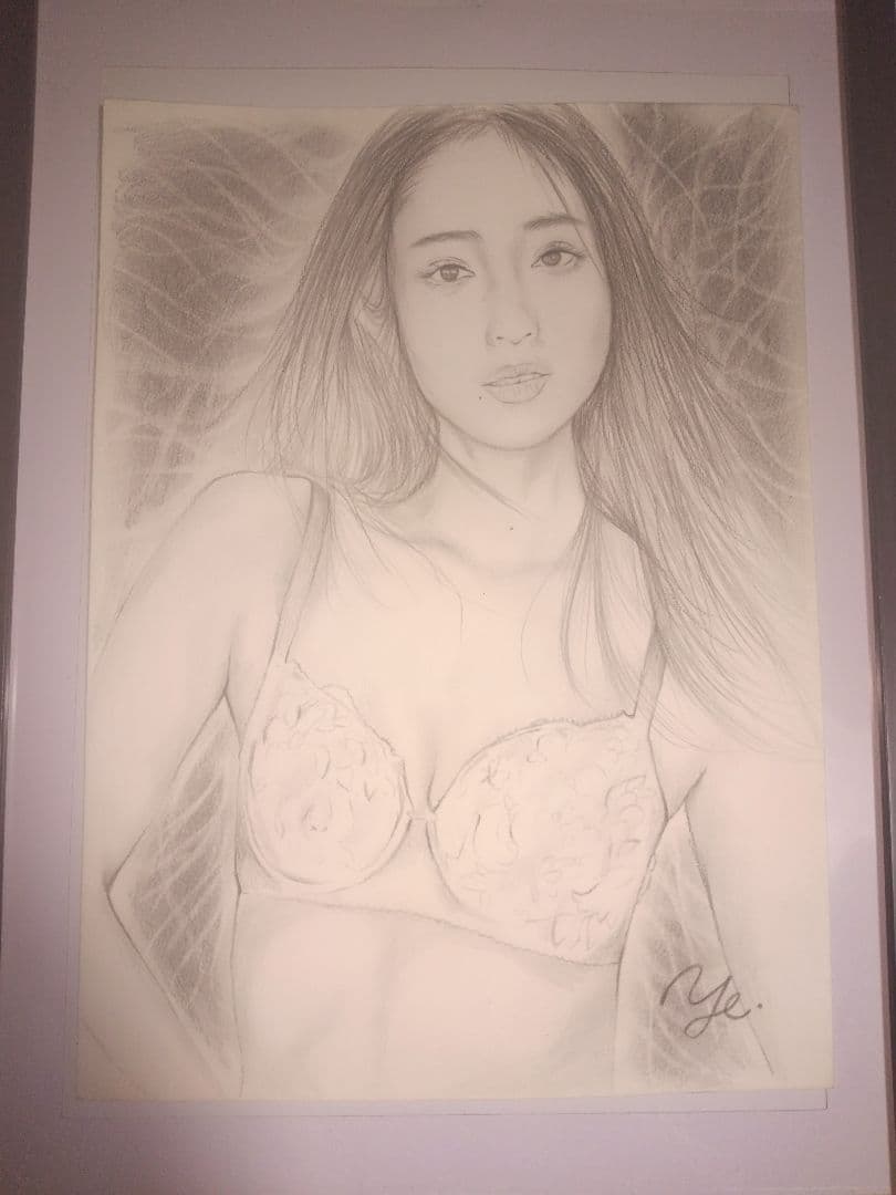 裸婦、美人画、絵画4F瞳の先H山本英二、肉筆、真作、額縁、高塚省吾、森本草介