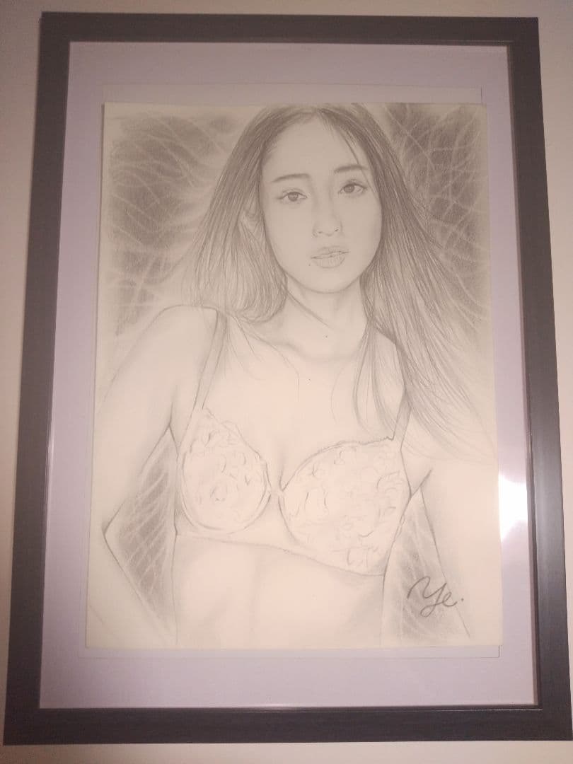 裸婦、美人画、絵画4F瞳の先H山本英二、肉筆、真作、額縁、高塚省吾、森本草介