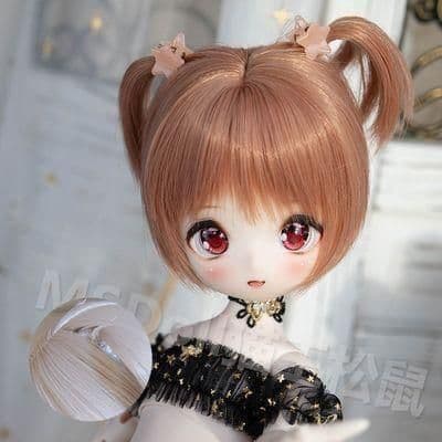WE108 BJD 1/3 人形 ドール　用ウィッグ カツラ 耐熱 ハンドメイド
