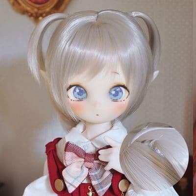 WE108 BJD 1/3 人形 ドール　用ウィッグ カツラ 耐熱 ハンドメイド