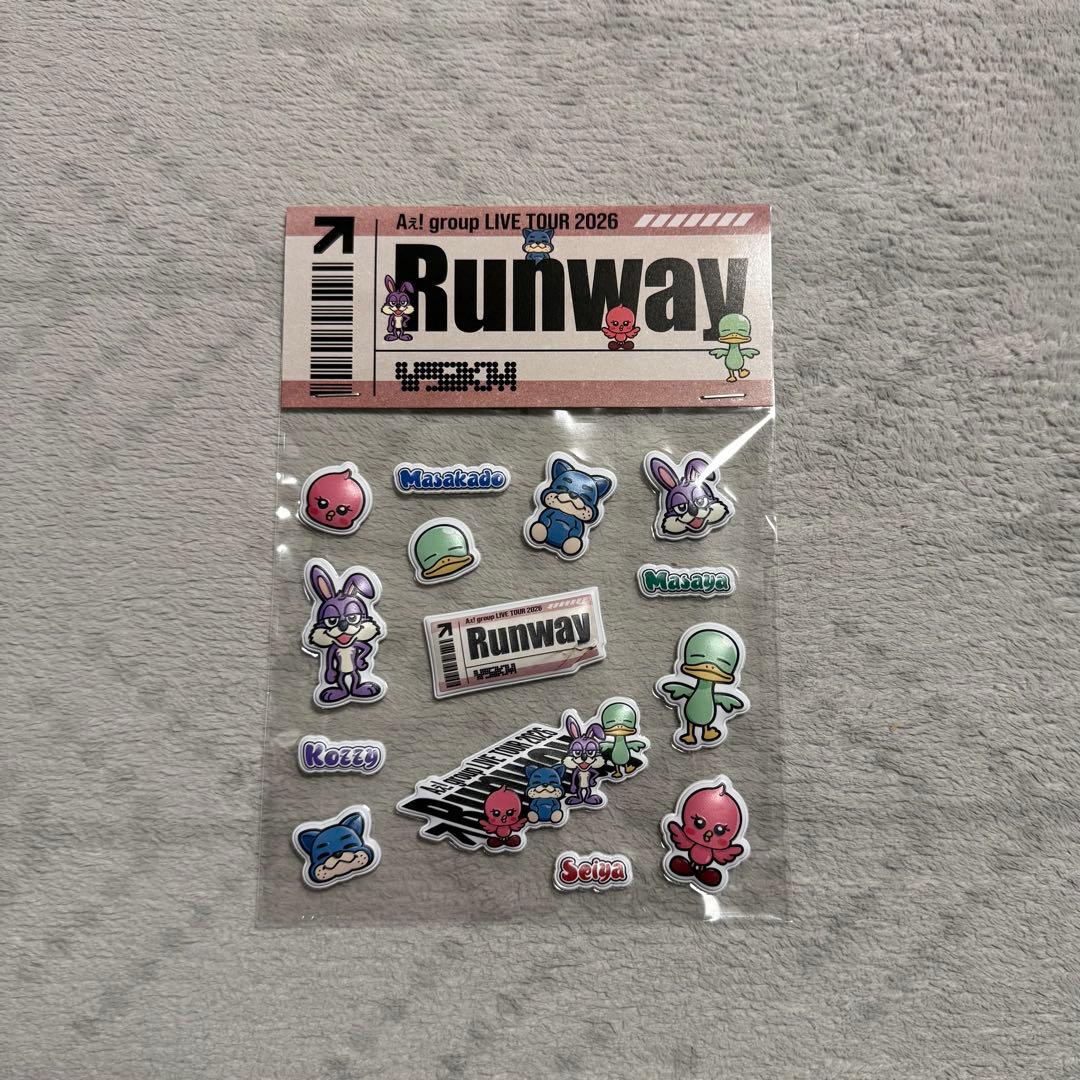 AぇRunway ぬい(末澤、正門、小島、佐野)、シール 5点セット