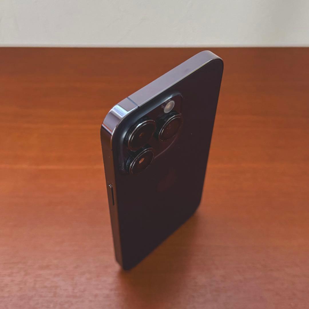 【美品】Apple iPhone 14 Pro 128GBディープパープル 本体