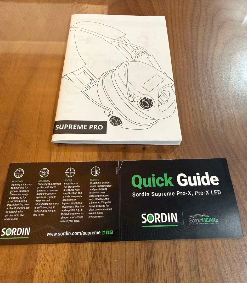 SORDIN Supreme Pro-X 　電子イヤーマフ　ネックバンド