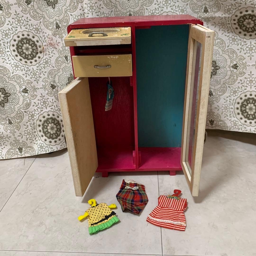 リカちゃん 昭和レトロ 洋服タンス ハンガー洋服セット♪ 50年前
