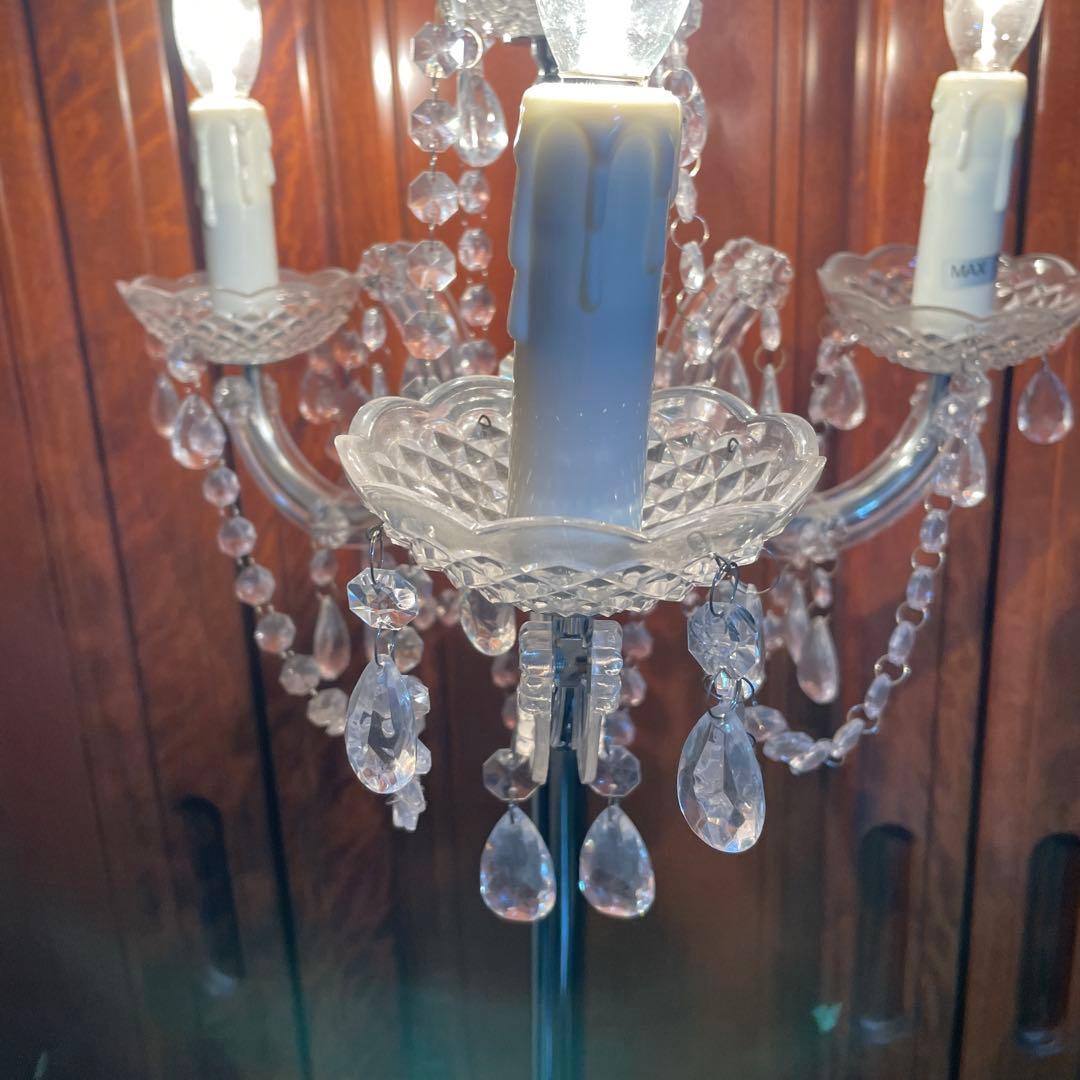 スタンドシャンデリア　シルバー　アンティーク　4灯 シャンデリア