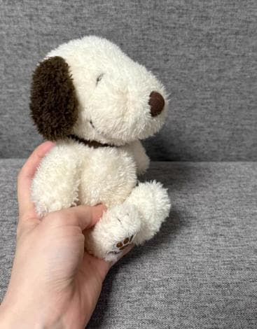 犬のぬいぐるみ 手のひらサイズ