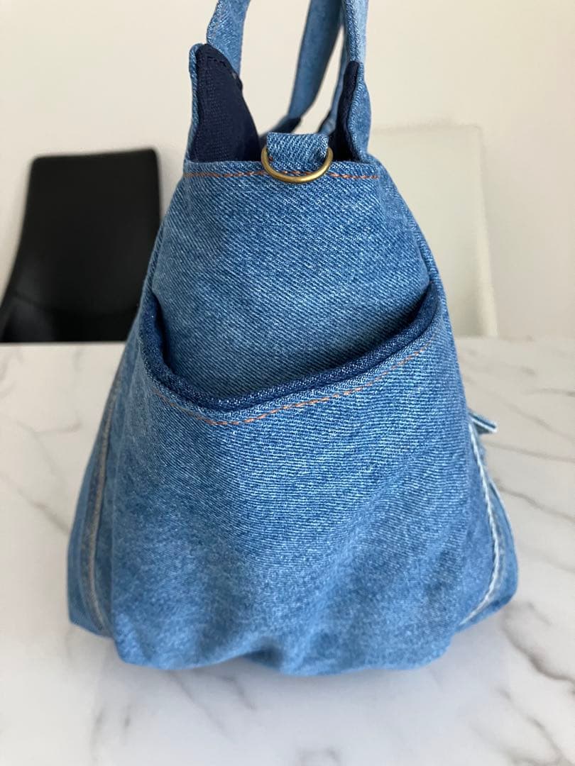698 ANCO ANCO　大きめデニムリメイクバックハンドメイド