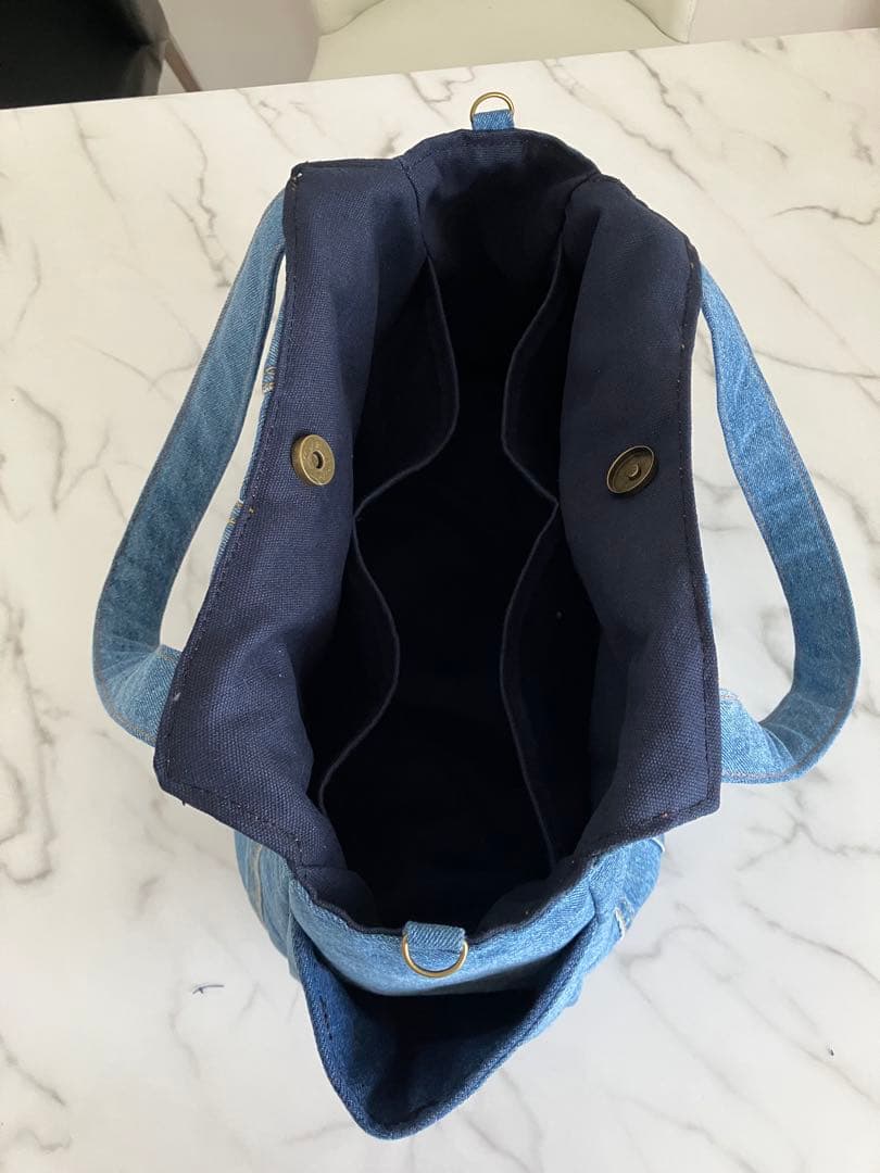 698 ANCO ANCO　大きめデニムリメイクバックハンドメイド