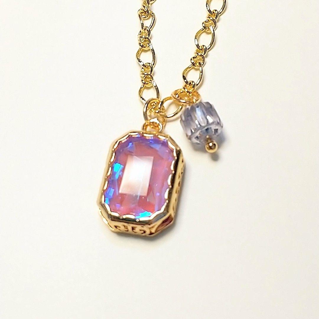 SOLD◆ ハンドメイド ミニ バッグ チャーム キーホルダー チェーン ガラス