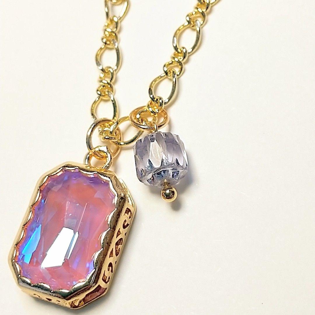 SOLD◆ ハンドメイド ミニ バッグ チャーム キーホルダー チェーン ガラス