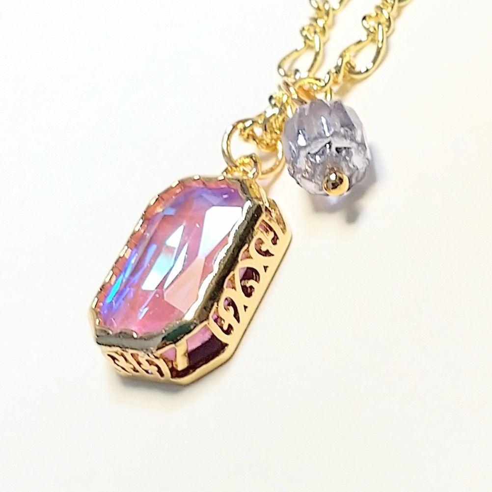 SOLD◆ ハンドメイド ミニ バッグ チャーム キーホルダー チェーン ガラス