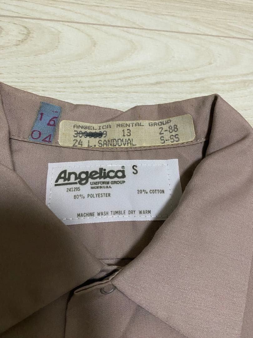 Hi-Standard 半袖ワークシャツ S ベージュ ハイスタ