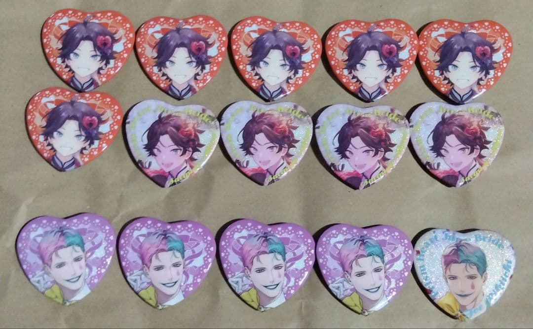 にじさんじ　ジュンブラ　ハート缶バッジ　OS特典　葛葉　小柳　三枝　ジョー